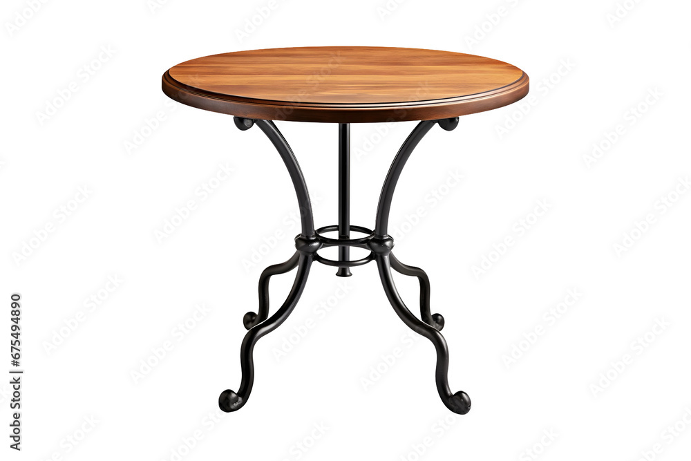 Round Bistro Table isolated on transparent and white background Round Bistro Table isolated on transparent and white background