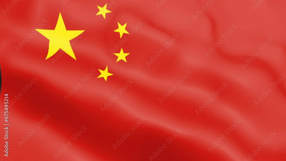 Vidéo Stock China Flag Waving Loop. China Flag Video 3d Flag Waving ...