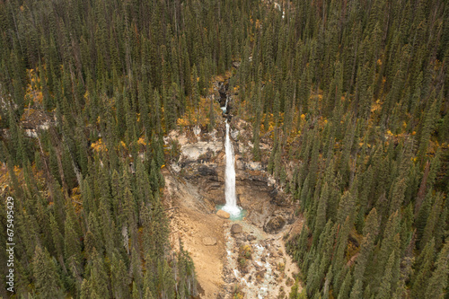 Aerial View of the beautiful Laughing falls