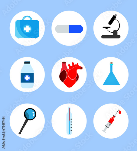 Wallpaper Mural Vector medical icons set vector Torontodigital.ca