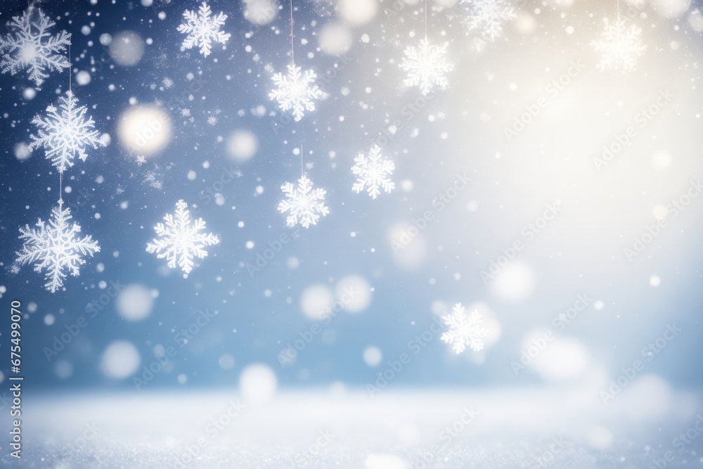 christmas background with snowflakes with lots. ai generative