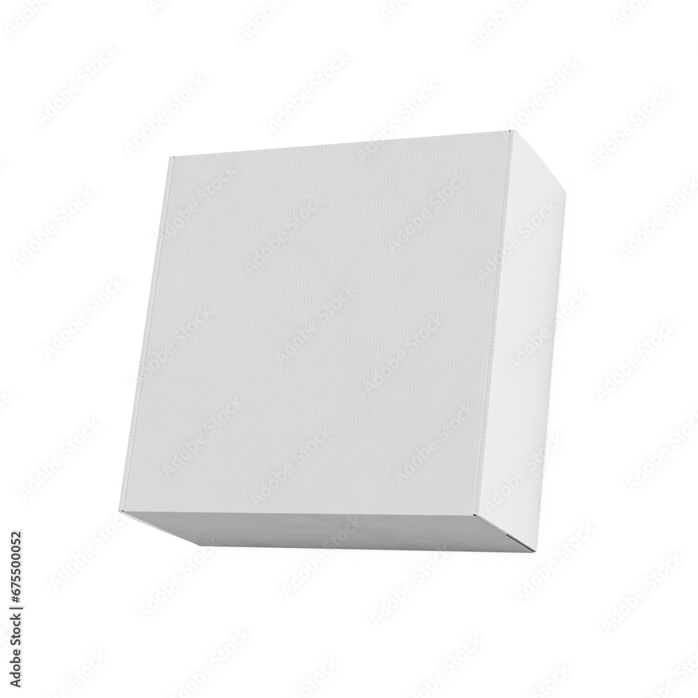 a white Square Corrugated Box image isolated on a white background a white Square Corrugated Box image isolated on a white background