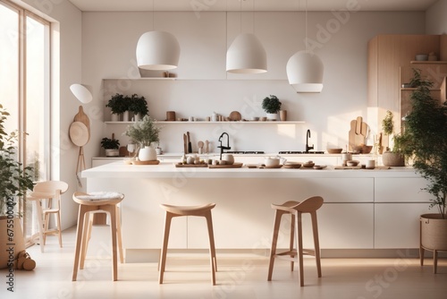 Modern scandinavian minimalist interior design. ai generative