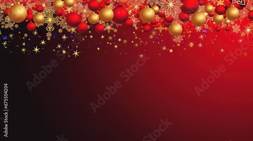 vector illustration of christmas background with christmas ball star snowflake confetti.