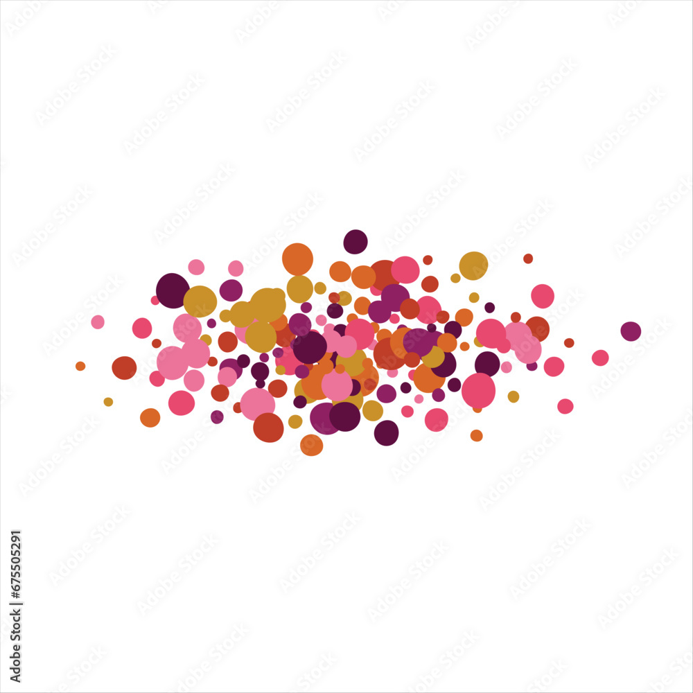 Round frame made of colored circles. banner Place for text. Horizontal background. Vector illustration. Round frame made of colored circles. banner Place for text. Horizontal background. Vector illustration.