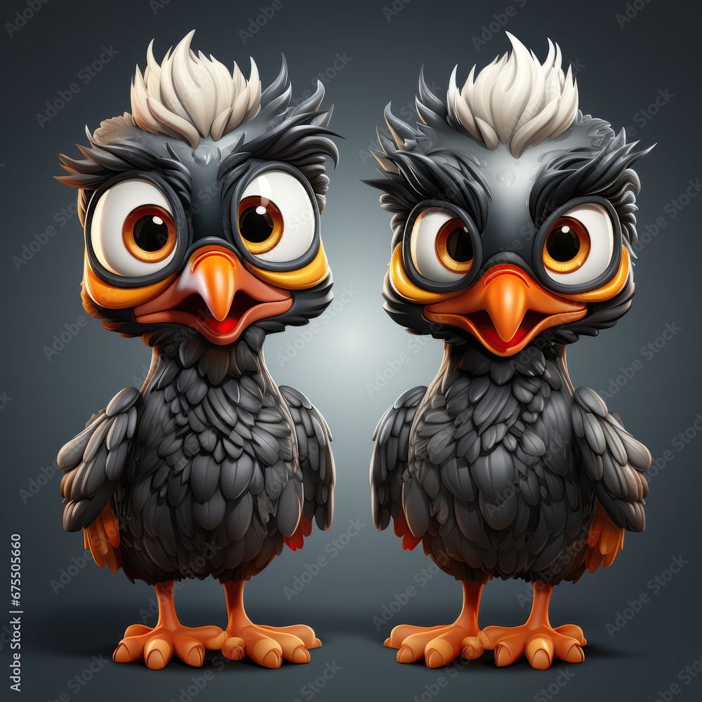 Fototapeta premium Conception de mascotte oiseaux