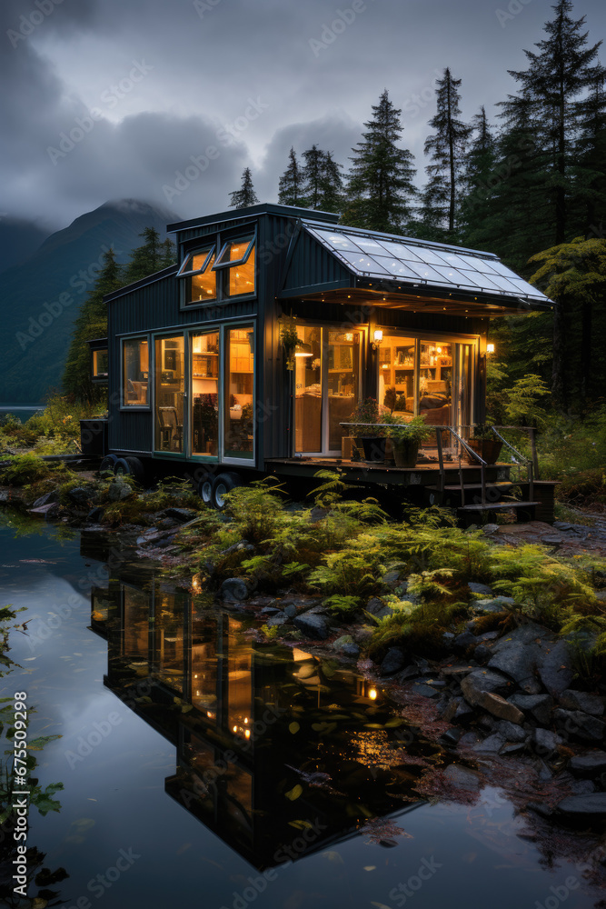 Fototapeta premium Off-Grid Living in Small Efficient Home