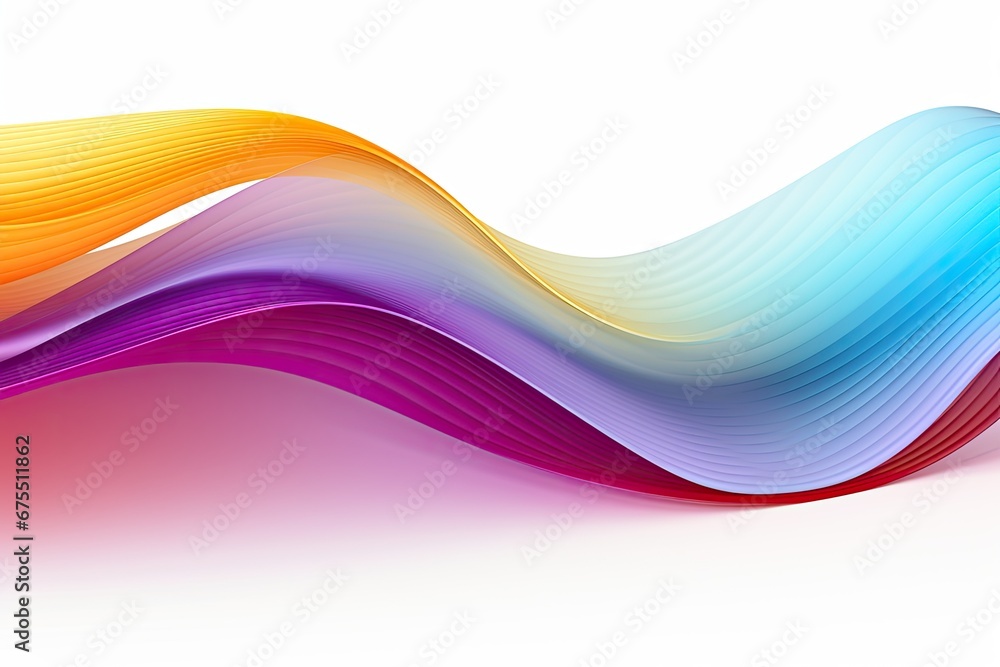 Waves of rainbow colors isolated on white background Waves of rainbow colors isolated on white background