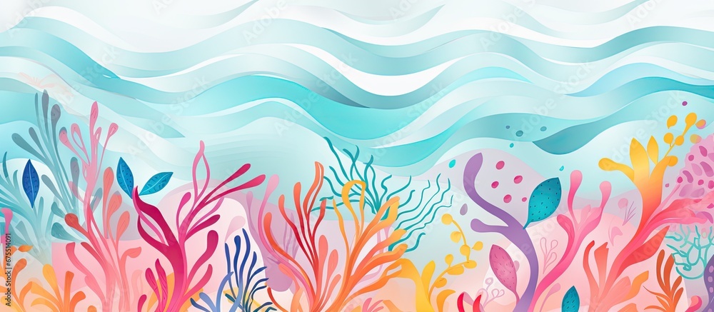The abstract background showcases a playful pattern with a cute and colorful graphic art featuring a hand painted white texture isolated on a water inspired backdrop using various brush text The abstract background showcases a playful pattern with a cute and colorful graphic art featuring a hand painted white texture isolated on a water inspired backdrop using various brush text