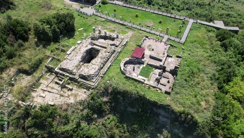 Turkey, black sea coast, aerial view filyos province. Filyos Castle photo