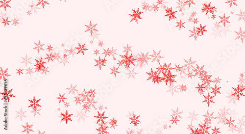 Fondo de copos de nieve rojos de navidad.