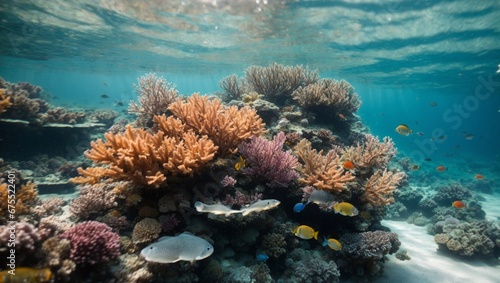 coral reef and diver © Shahzad
