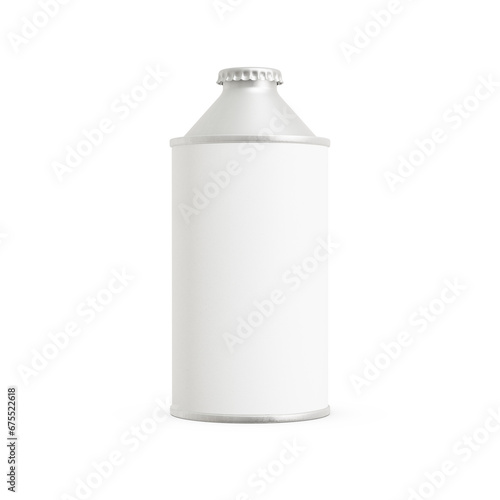 a blank Vintage Cone Top Can isolated on a white background