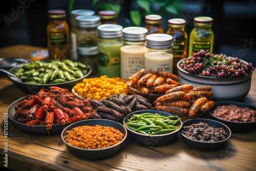 the foodtech is arrive at insects with improvements and future foods, trends mark a shift towards sustainable and personalized food choices. © VicenSanh