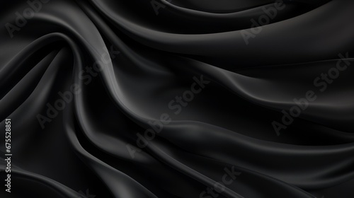 background black silk with folds.