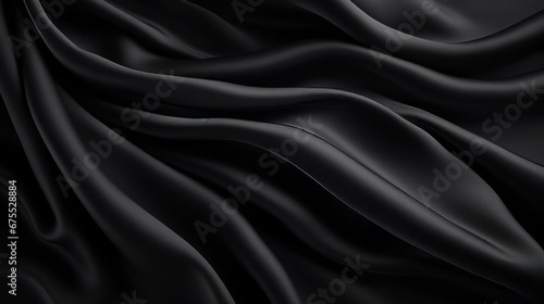 background black silk with folds.