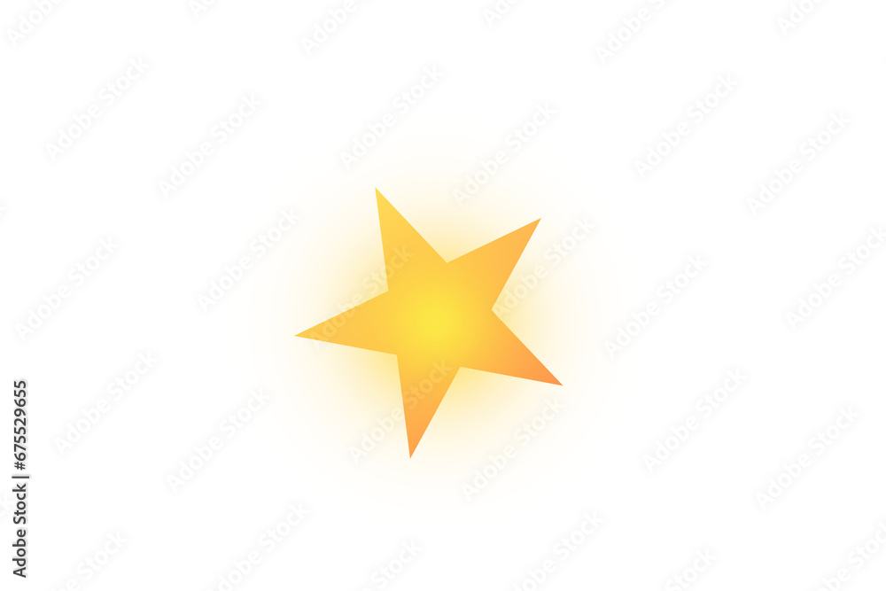 Fototapeta premium golden star icon on white background
