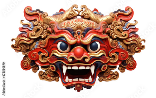 Collectible Mask with Embellishment on isolated background