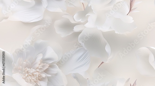  a close up of a white flower on a white background with lots of white flowers in the middle of the image. generative ai