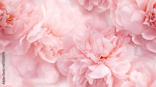  a bunch of pink flowers that are on a white and pink wallpaper with lots of pink flowers on it.  generative ai © Anna