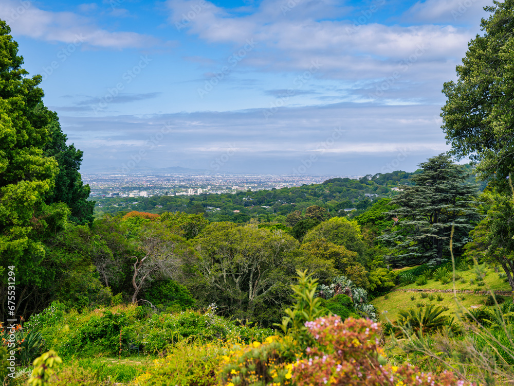 View of the city from Kirstenbosch National Botanical Garden, Cape Town, South Africa