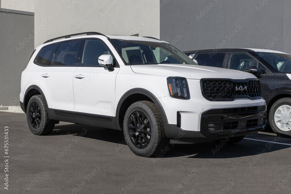 Kia Telluride display at a dealership. Kia offers the Telluride in LX