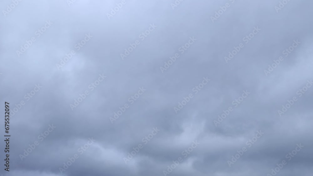 Overcast clouds moving across the sky