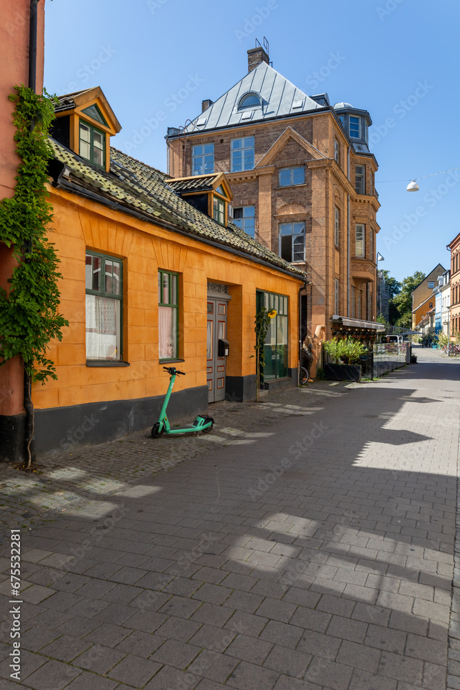 An orange house in Limhamn Sweden