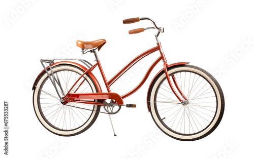 Fabulous Beautiful Beach Cruiser Bicycle Isolated on Transparent Background PNG.