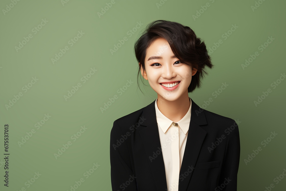 Beautiful and expressive asian girl in isolated plain background Beautiful and expressive asian girl in isolated plain background