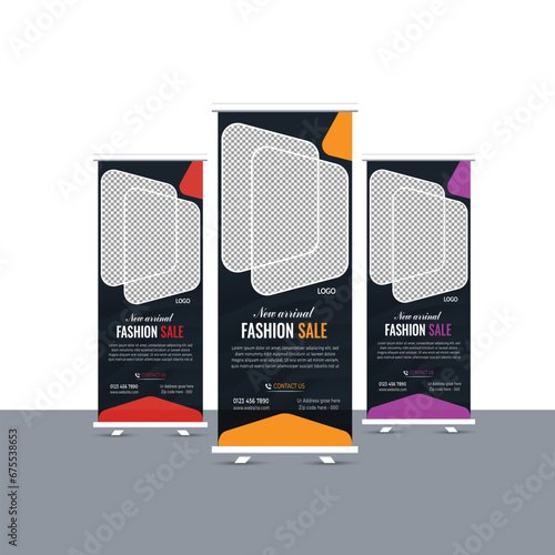 Roll Up Banner or Rack Card Design For Fashion photo