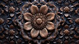 Leather floral pattern background. Pakistani ornamental pattern. create using a generative ai tool 