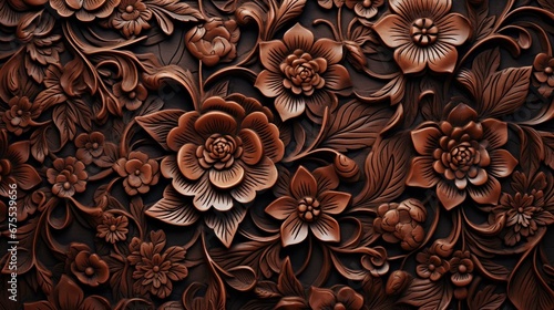 Leather floral pattern background. Pakistani ornamental pattern. create using a generative ai tool 