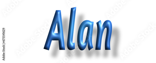 ALAN light blue/ blue color - writen name - ideal for websites, emails, presentations, greetings, banners, cards, books, t-shirt, sweatshirt, prints, cricut, silhouette,
