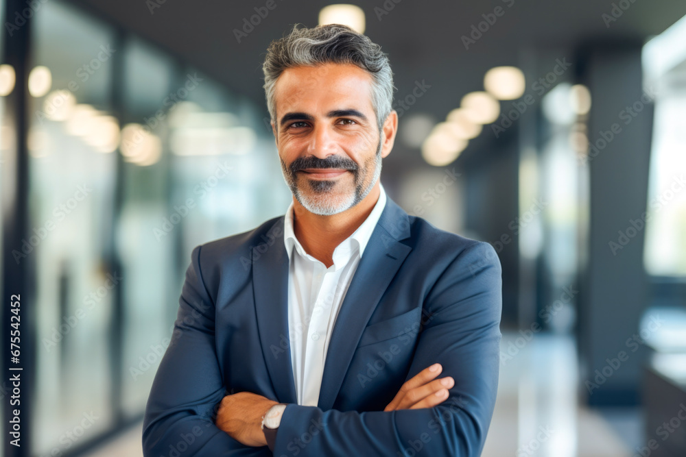 Portrait of a mature confident male middle eastern corporate manager wearing business attire Portrait of a mature confident male middle eastern corporate manager wearing business attire