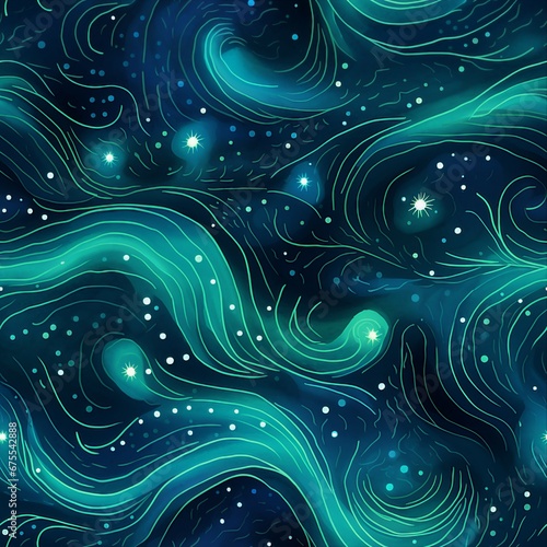 Celestial Aurora Borealis Pattern