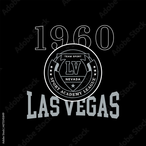 Las Vegas  Nevada design for t-shirt. Football tee shirt print. Typography graphics for sportswear and apparel. Vector illustration.