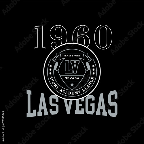Las Vegas, Nevada design for t-shirt. Football tee shirt print. Typography graphics for sportswear and apparel. Vector illustration.