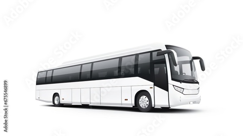 White passenger bus isola