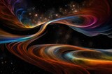 Prismatic ribbons of color unfurling in a cosmic panorama