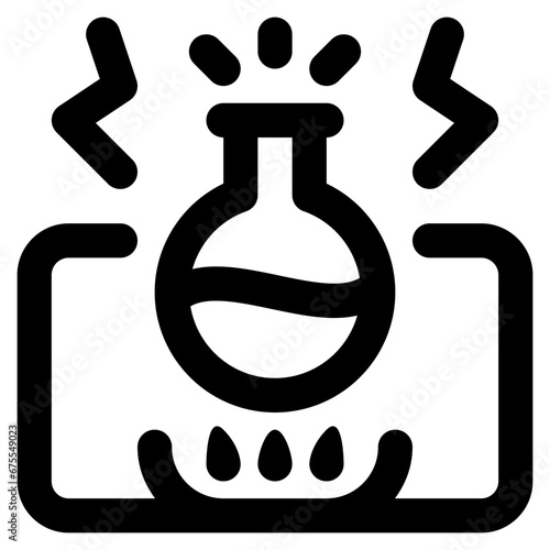 chemical reaction icon illustration