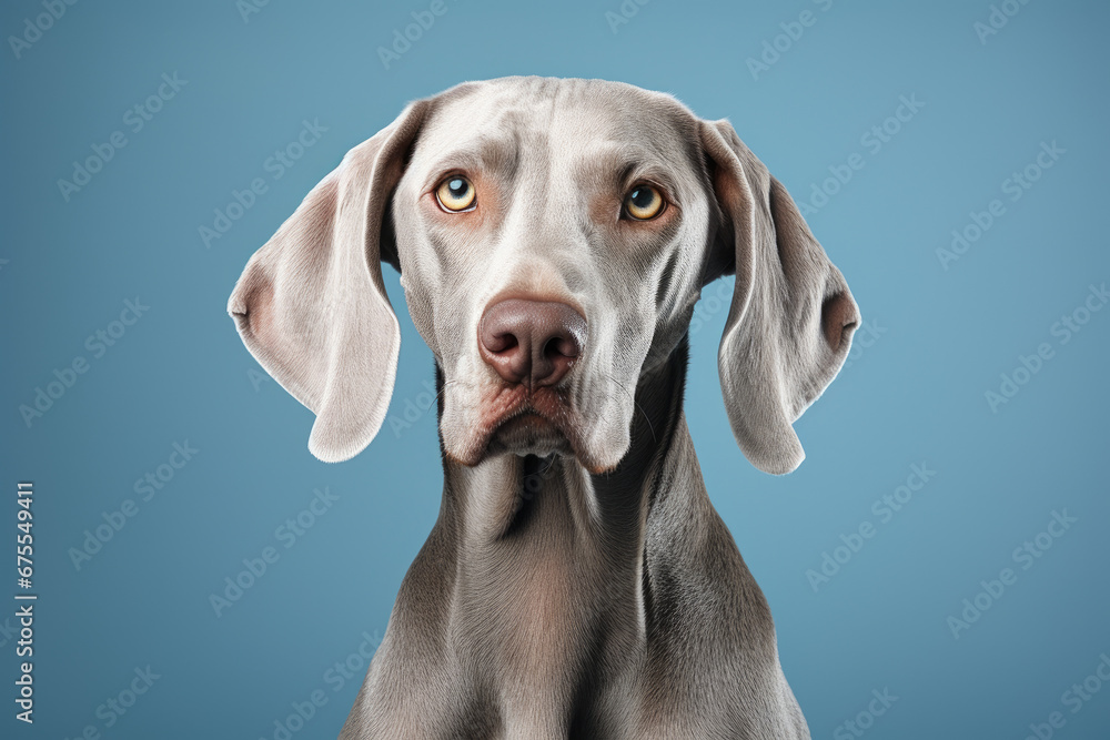 Portrait of a Weimaraner dog
