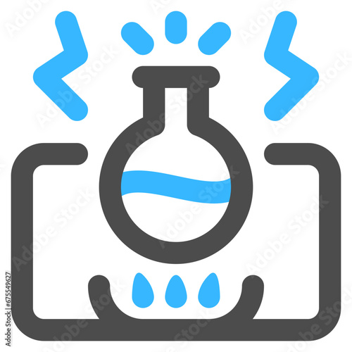 chemical reaction icon illustration