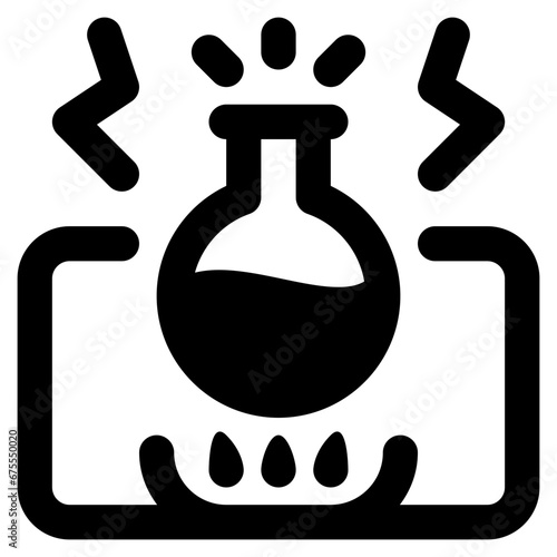 chemical reaction icon illustration