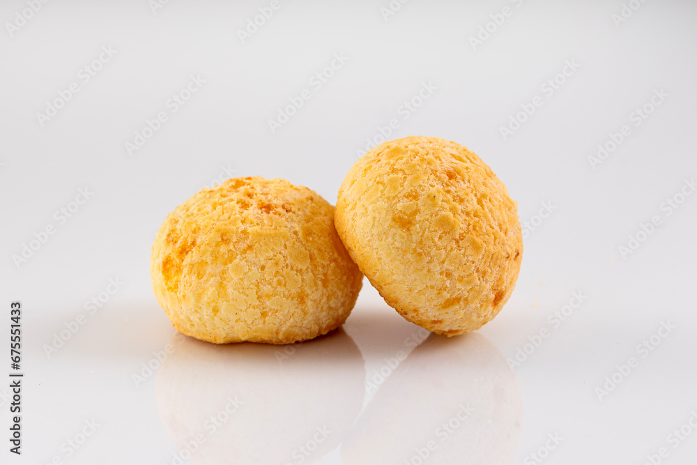 Cheese Breads | Pão de Queijo | Typical Brazilian Food | Isolated on white background Cheese Breads | Pão de Queijo | Typical Brazilian Food | Isolated on white background