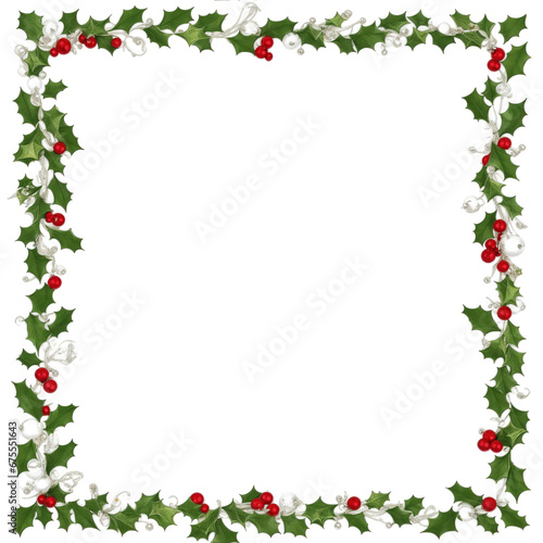 Christmas border frame PNG transparent background