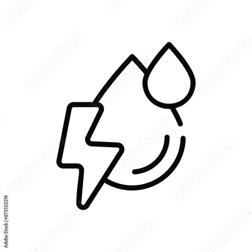Hydropower icon vector stock illustration