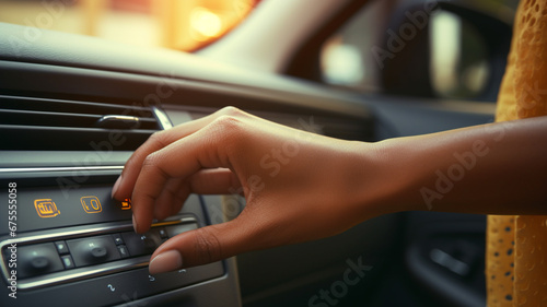 hand of young woman driving a car © Vahagn