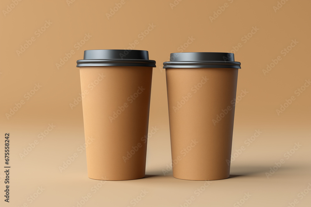 plain paper coffee cup in isolated plain background plain paper coffee cup in isolated plain background