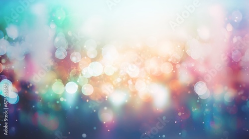 Bokeh background muted pastel colors abstract white walls. wide angle, clean, lens flares